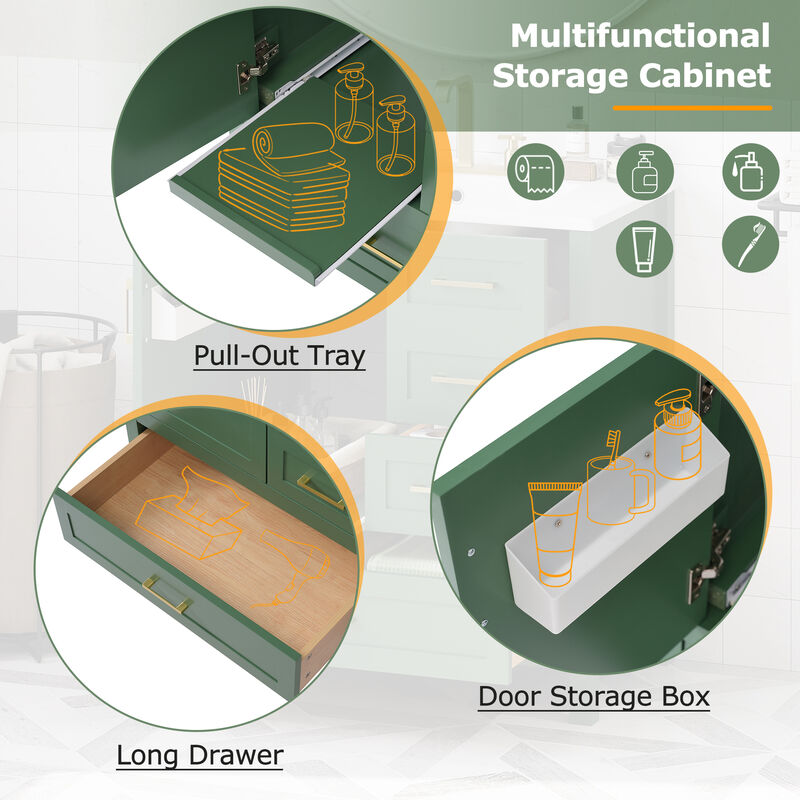 Merax Bathroom Storage Cabinet Vanity with Sink