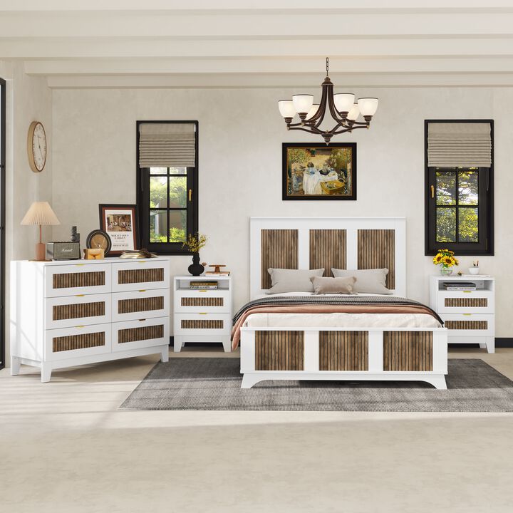 Merax 4-Pieces Bedroom Bed Sets