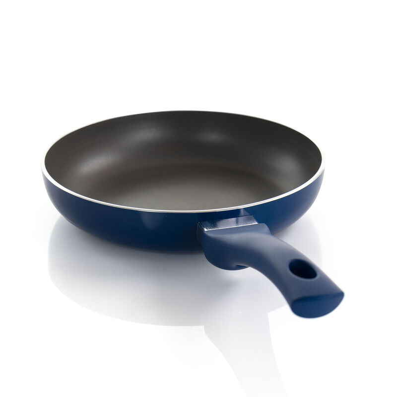 Gibson Home Charmont 9.5 Inch Nonstick Aluminum Frying Pan in Yale Blue
