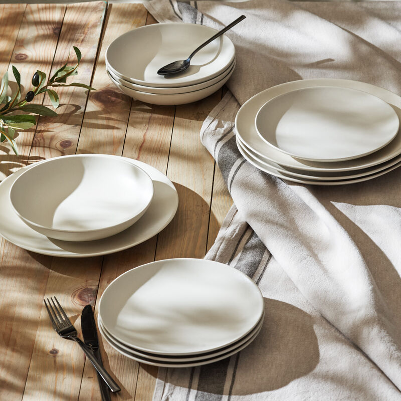 Porto by Stone Lain Semplice Stoneware 24 Piece Dinnerware Set
