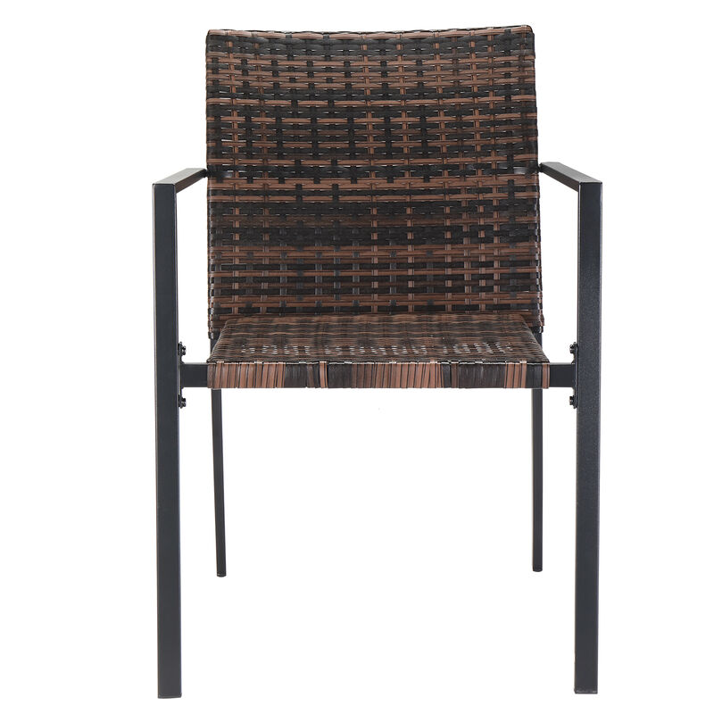 Set of 2 Stackable Outdoor Dining Chairs – Space-Saving Patio Seating for Garden & Deck