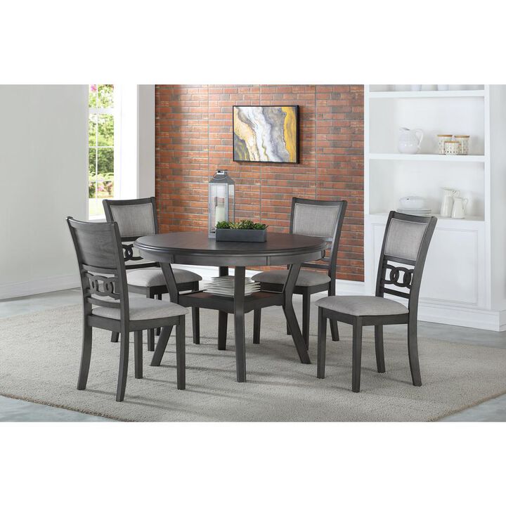 New Classic Furniture Gia Gray Wood Counter Chair with Fabric Seat (Set of 4)