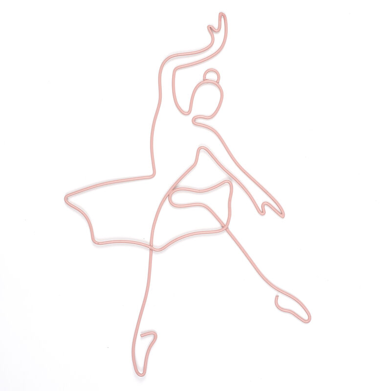 Lambs & Ivy Ballerina Baby 2-Piece Pink Ballet Dancers Wire Wall Decor