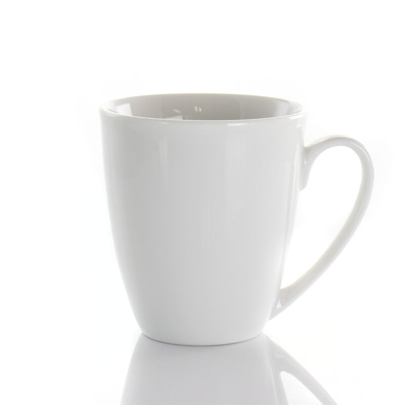 Elama Rosales 6 Piece 12 Ounce Porcelain Mug Set in White