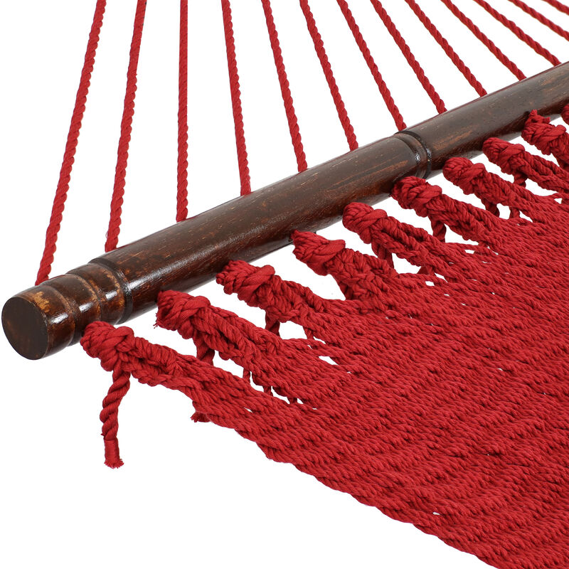 Sunnydaze 2-Person Polyester Rope Hammock with Spreader Bars