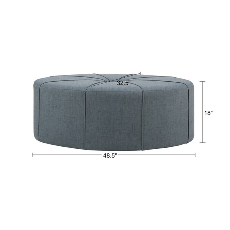 Gracie Mills Karley Thick Welted Oval Ottoman
