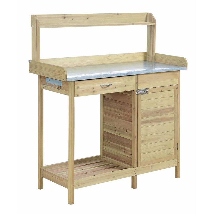 Convience Concept, Inc. Deluxe 1 Drawer Potting Bench with Storage Cabinet and Shelves