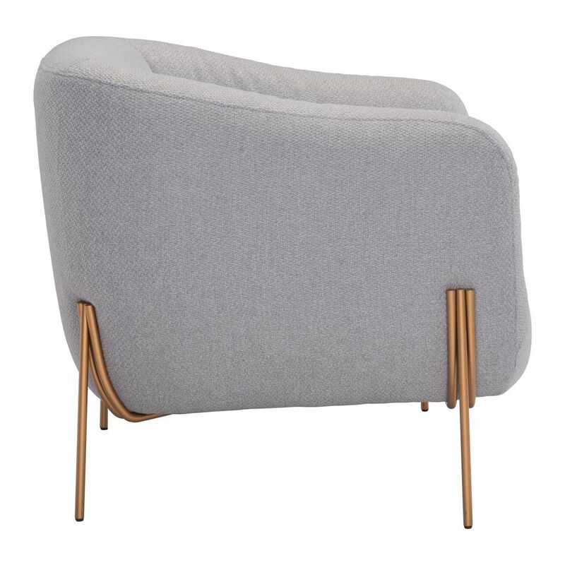 Belen Kox Micaela Arm Chair, Gray & Gold, Belen Kox