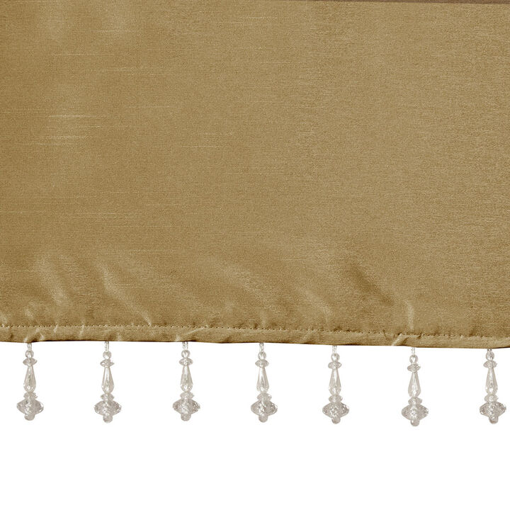 Gracie Mills Elroy Lightweight Beaded Faux Silk Valance