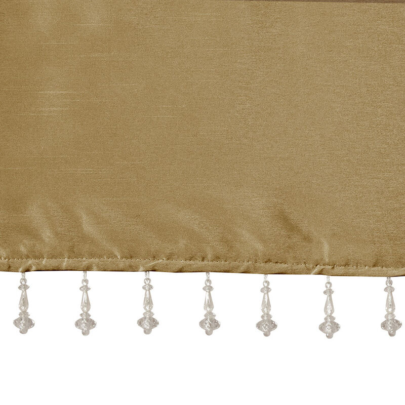 Gracie Mills Elroy Lightweight Beaded Faux Silk Valance