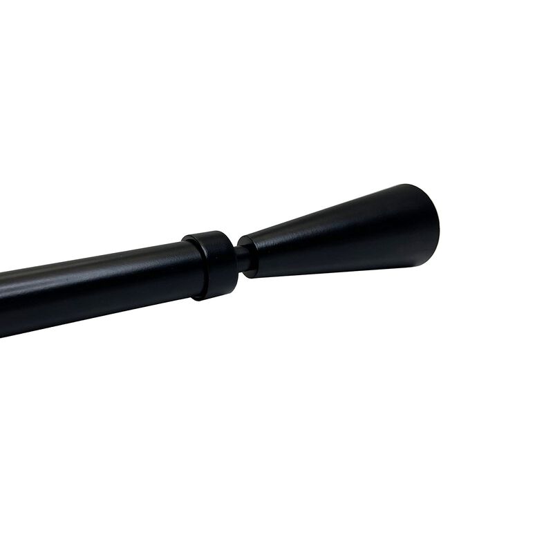 Sculpted Cone Finial Curtain Rod Set, Adjustable Length from 30" to 78"