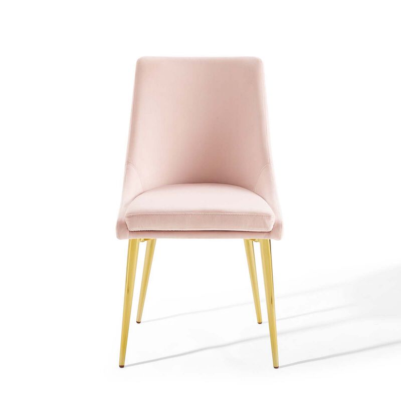 Viscount Modern Accent Performance Velvet Dining Chair-Benzara