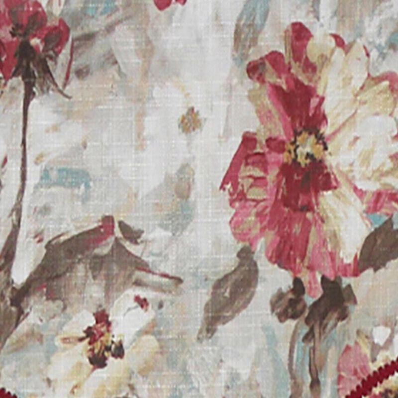 RLF Home Tia Cornice Valance Primrose. 3" Rod Pocket, Elevated trim décor. 50"W X 17"L