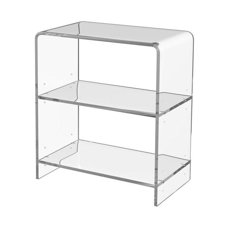 Butler Specialty Company Crystal Clear 2 Shelf Acrylic Bookcase, Clear