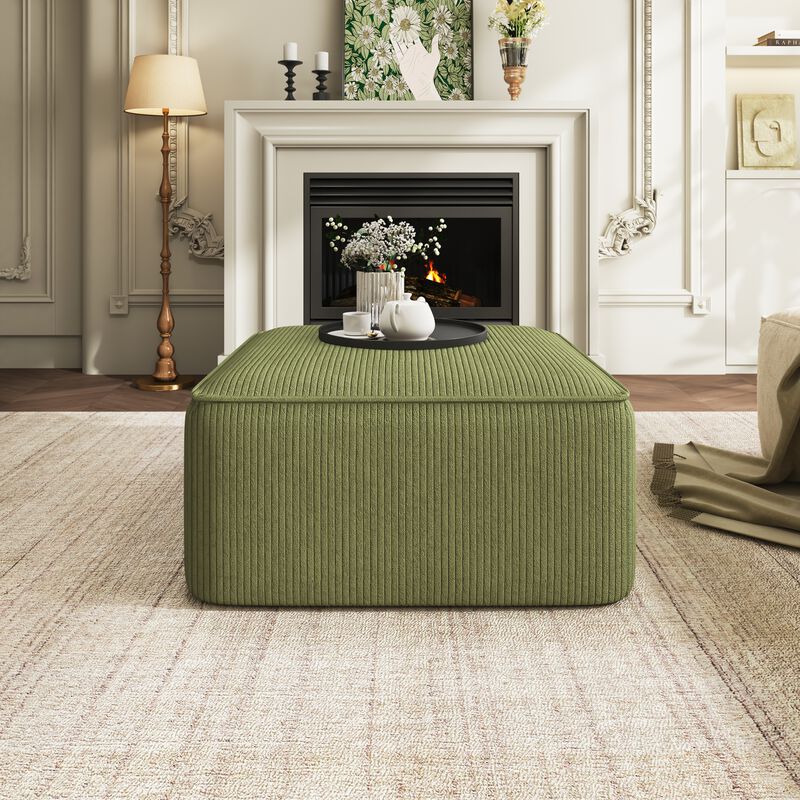 Merax Pu Leather Sofa Ottoman for Living Room