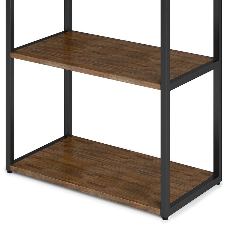 Simpli Home Ralston Solid Acacia Wood Bookcase In Rustic Natural Aged Brown