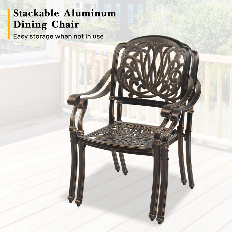 Set of 2 Patio Dining Chairs with Cushions – Outdoor Seating for Garden, Deck & Balcony