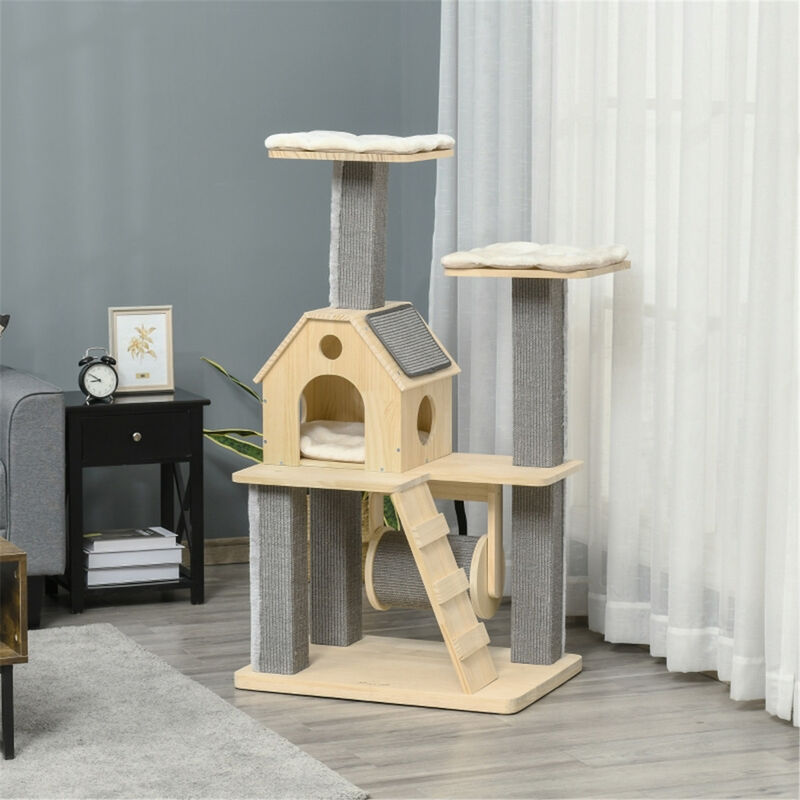Multi-Level Cat Tree Tower with Scratching Posts & Cozy Perches for Indoor Cats