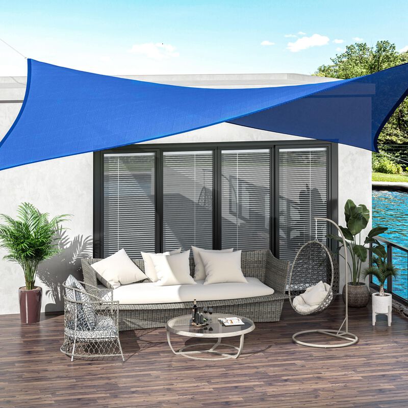 Sun Shade Sail Triangle Rectangle Square Outdoor Patio Canopy UV Top Shelter