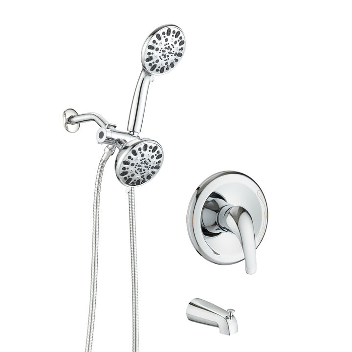 High Pressure Rain Shower System with Tub Spout