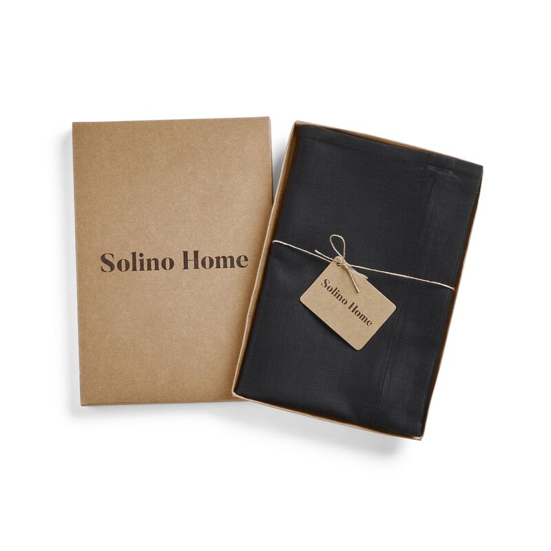 Solino Home Decorative Linen Pillow Cover 20 x 20 Inch - 100% European Flax Throw Pillow Case with Invisible Zipper | Santa Barbara