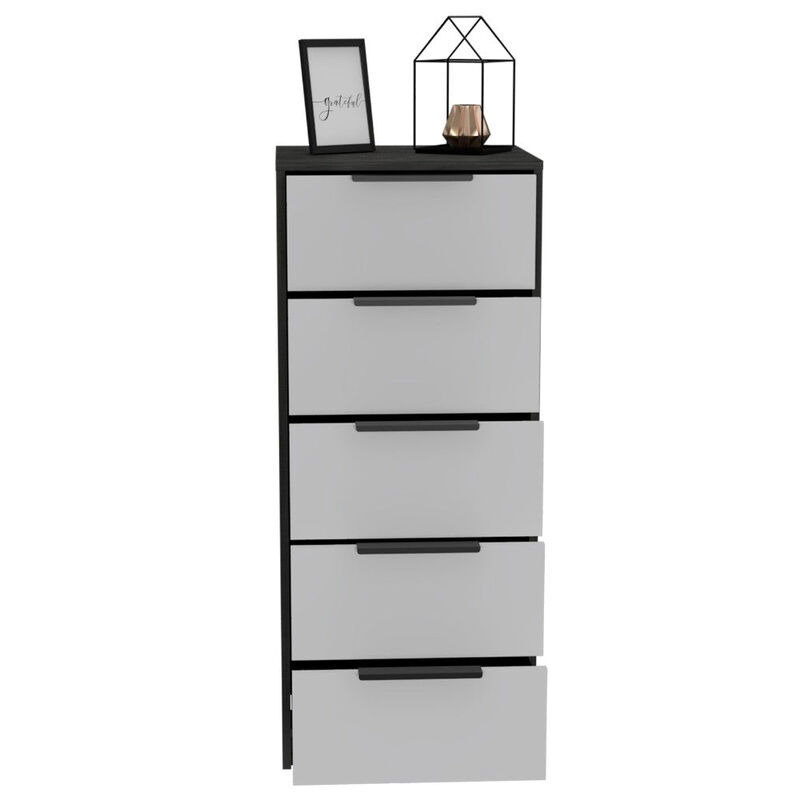 5 Drawers Dresser Maryland, Bedroom, Smoky Oak / White