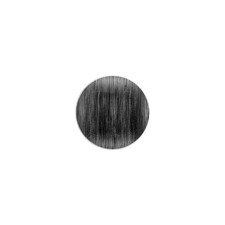 Glass Dinnerware dia.7.5" Round Black Glass Plate (Set of 2)