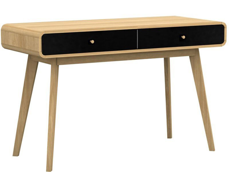 Leva Scandinavian 2 Drawer Curved Computer Desk