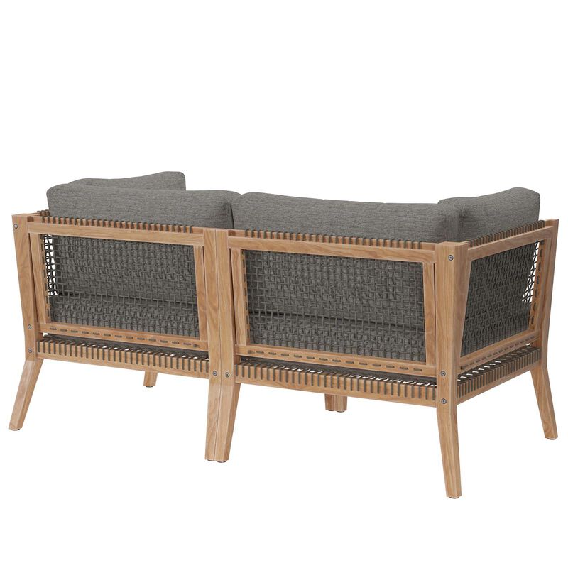 Modway - Clearwater Outdoor Patio Teak Wood Loveseat