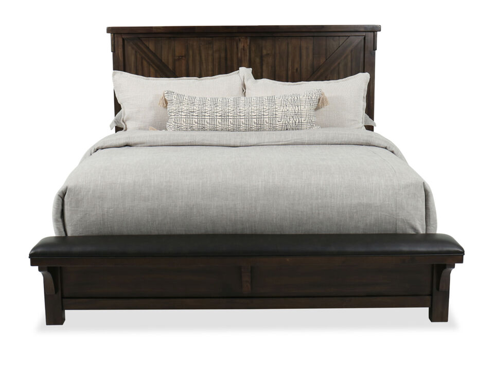 Lakeleigh Panel Bed with Upholstered Bench