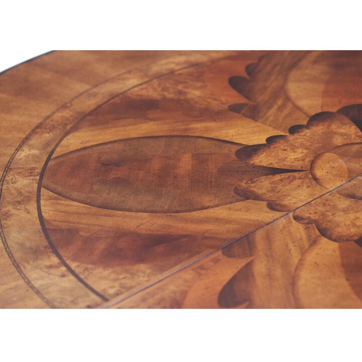 Michael Amini Villa Valencia Round Dining Table - Classic Chestnut