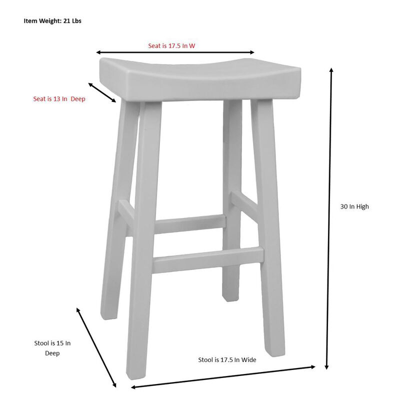 Carolina Living Colborn 30 Barstool - Antique White
