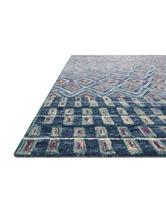 Priti PRT07 Denim/Berry 18" x 18" Sample Rug