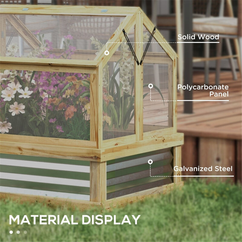 Outdoor Flower Bed Greenhouse for Year-Round Plant Growth