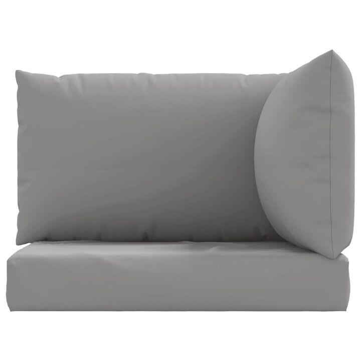 Paom 3pc Outdoor Patio Cushion for Bench, Plush Gray Oxford Fabric - Benzara