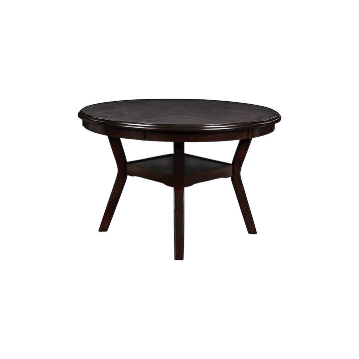 New Classic Furniture Gia 5-Piece 47 Wood Round Dining Set, Ebony