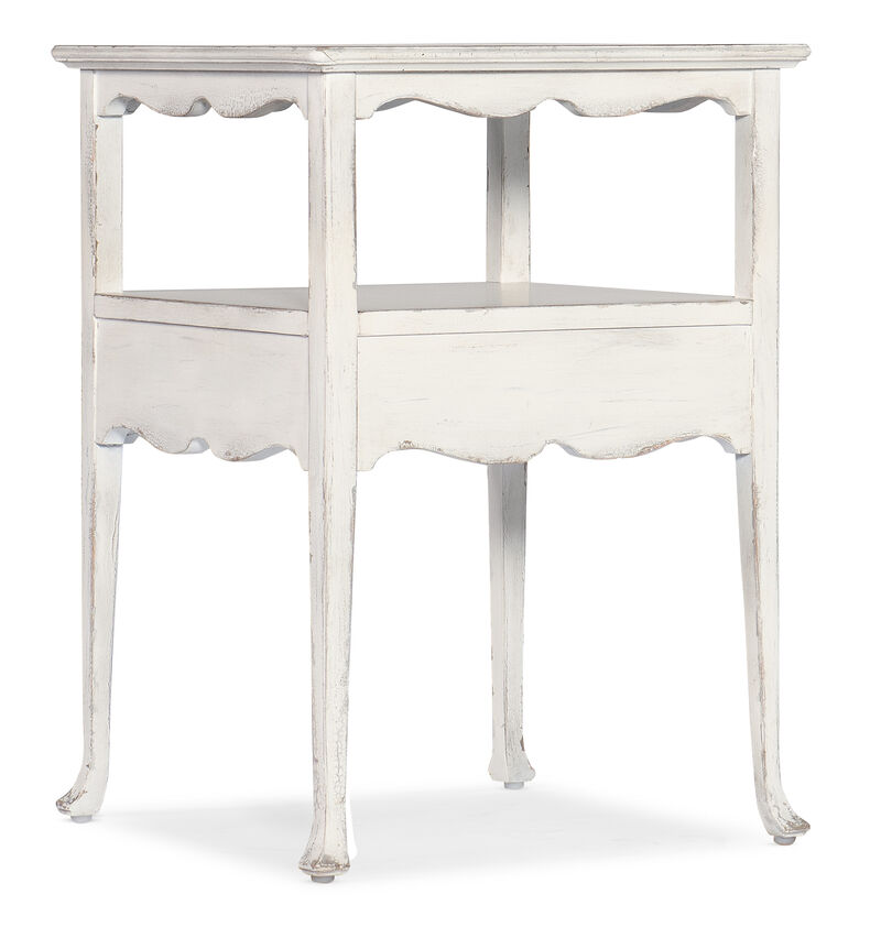 Charleston White 1 Drawer Accent Table