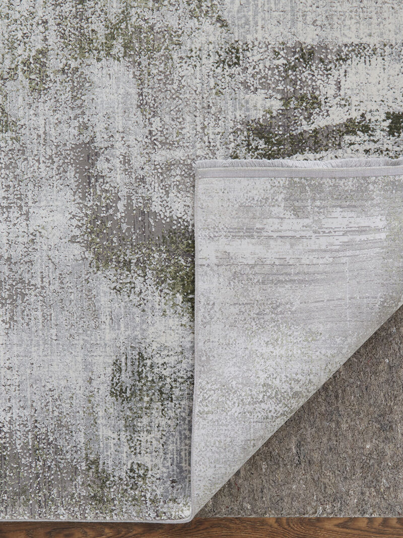 Cadiz 39N5F 3'1" x 5' Gray/Green/Silver Rug