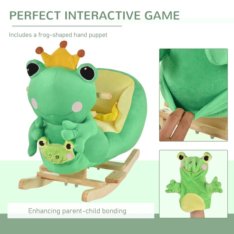 Green Frog Rocker: Musical Ride-On Toy for Toddlers 18-36 Months