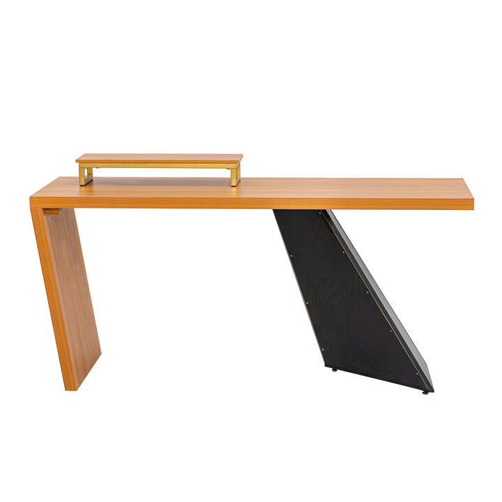 63" Modern Executive Desk, Rustic Industrial Wooden Writing Desk, Study Desk