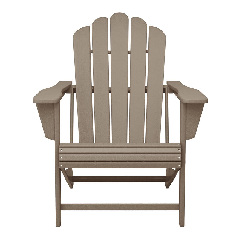 WestinTrends Outdoor Patio HDPE Adirondack Chair With Cup Holder