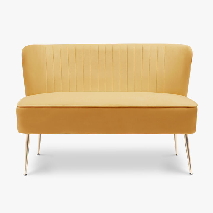 WestinTrends 46" Wide Upholstered Velvet Love Seat Sofa