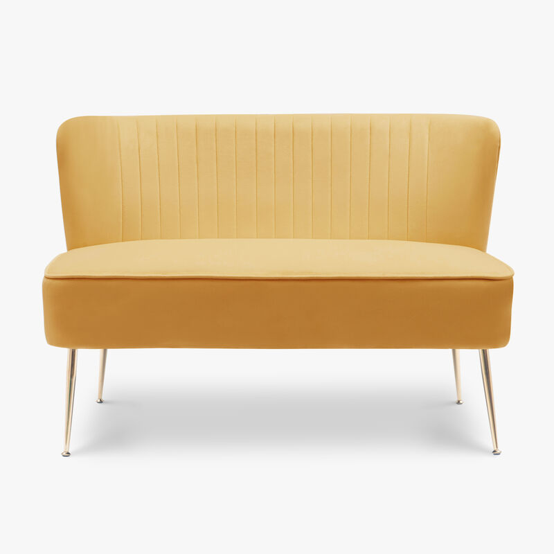 WestinTrends 46" Wide Upholstered Velvet Love Seat Sofa