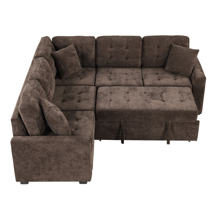 Merax Pull-out Sleeper Sofa with Wheels