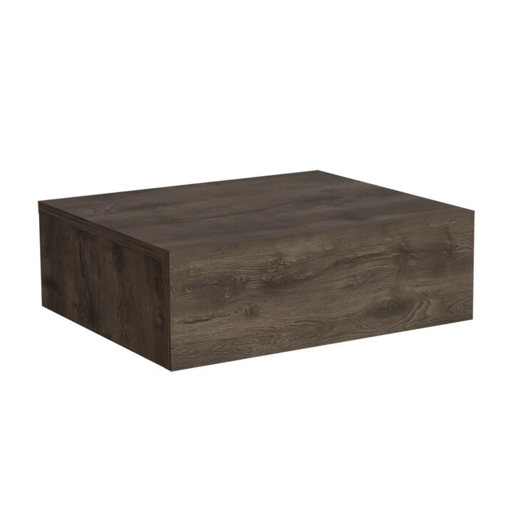 DEPOT E-SHOP Ivor Floating Nightstand, Modern Wall-Mounted Bedside Shelf with Drawer, Black