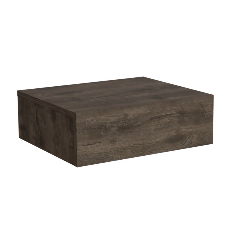 DEPOT E-SHOP Ivor Floating Nightstand, Modern Wall-Mounted Bedside Shelf with Drawer, Black