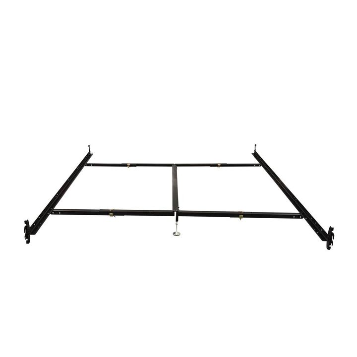 Hollywood Bed Frame Hook On Bed Rails Queen/Eastern King with center support and 2 Glides