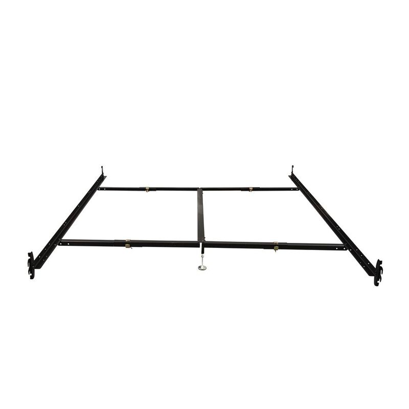 Hollywood Bed Frame Hook On Bed Rails Queen/Eastern King with center support and 2 Glides