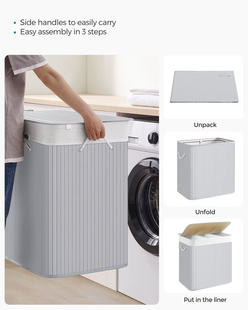 39.6-Gallon Laundry Hamper with Lid Large Capacity