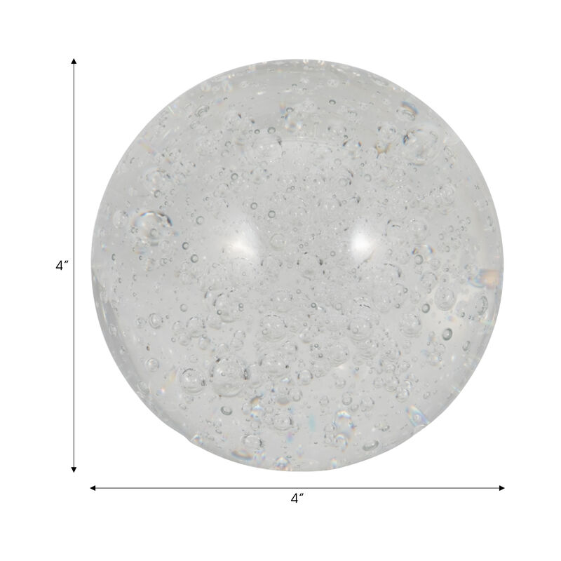 Clear 4" Glass Crystal Ball